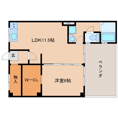 真菅駅 徒歩10分 3階の物件間取画像